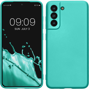 Husa Kwmobile pentru Samsung Galaxy S21 FE Verde Silicon KWM000013FE014C 