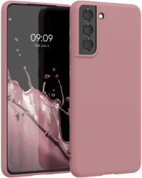 Husa Kwmobile pentru Samsung Galaxy S21 Roz deschis Silicon KWM000012BS042C 