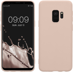 Husa Kwmobile pentru Samsung Galaxy S9 Crem Silicon KWM000008OR022C 