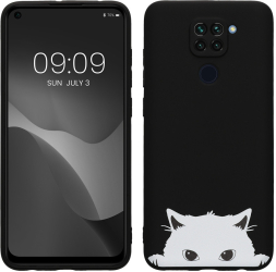 Husa Kwmobile pentru Xiaomi Redmi Note 9 Negru/Alb Silicon KWM000011FL006C 