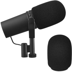 Husa Microfon Kwmobile pentru Shure SM7B/SM27/PGA27 Negru Spuma cu memorie KWM000024ZS001C 