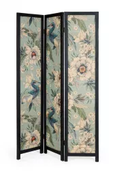 Paravan decorativ lemn bambus Maylin 120x2x180 cm 