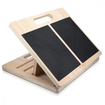 Placa de exercitii reglabila pentru intinderea gambelor Navaris 3 Nivele Lemn 43987 