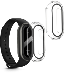 Set 2 Huse complete Kwmobile pentru Xiaomi Mi Band 8 Transparent Plastic KWM0000206D002C