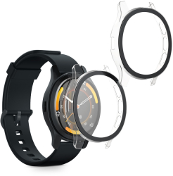Set 2 Huse Kwmobile cu sticla securizata pentru Garmin Venu 3 Transparent Plastic KWM0000251R001C 