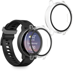 Set 2 Huse Kwmobile cu sticla securizata pentru Garmin vivoactive 5/Active 5 Transparent Plastic KWM0000254N001C 