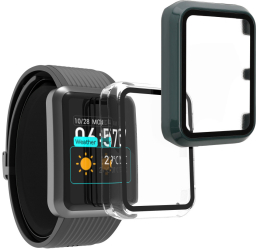 Set 2 Huse Kwmobile cu sticla securizata pentru Huawei Watch D Transparent/Verde Plastic KWM000015ER005C 