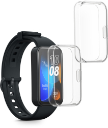 Set 2 Huse Kwmobile pentru Huawei Band 8 Transparent Silicon KWM0000251A001C 