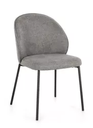 Set 2 scaune otel negru textil gri Wendy 54x60x83 cm 