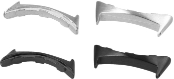 Set 4 Adaptori prindere curea de 20 mm Kwmobile pentru Google Pixel Watch 2 Argintiu/Negru Otel KWM0000253Z001C 
