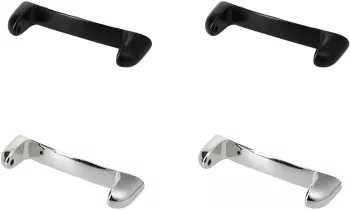 Set 4 Adaptori prindere curea de 20 mm Kwmobile pentru Google Pixel Watch 2 Argintiu/Negru Otel KWM0000255L001C 
