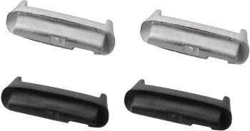 Set 4 Adaptori prindere curea de 20 mm Kwmobile pentru Xiaomi Redmi Watch 3 Active / Redmi Watch 3 Lite Argintiu/Negru Otel KWM0000253F00 