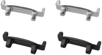 Set 4 Adaptori prindere curea de 22 mm Kwmobile pentru Amazfit T-Rex 2 Argintiu/Negru Otel KWM0000255K001C 