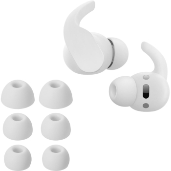 Set 6 Varfuri de schimb Kwmobile pentru Beats Fit Pro Alb Silicon KWM0000259Q002C 