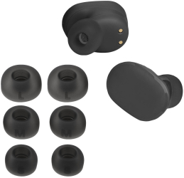Set 6 Varfuri de schimb Kwmobile pentru JBL Tune Buds Negru Silicon KWM0000256A001C 
