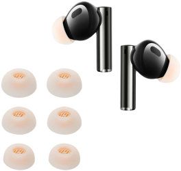Set 6 Varfuri de schimb Kwmobile pentru Xiaomi Realme Buds Air 5 Pro Alb Silicon KWM000024XU002C 