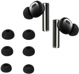Set 6 Varfuri de schimb Kwmobile pentru Xiaomi Realme Buds Air 5 Pro Negru Silicon KWM000024XU001C 
