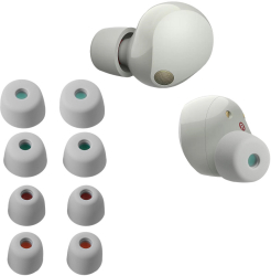 Set 8 Varfuri de schimb Kwmobile pentru Sony WF-1000XM5/WF-1000XM4 Alb Silicon KWM0000255B002C 