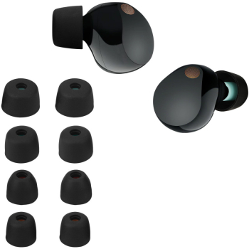 Set 8 Varfuri de schimb Kwmobile pentru Sony WF-1000XM5/WF-1000XM4 Negru Silicon KWM0000255B001C 