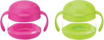 Set cani pentru gustare Ubbi roz si verde 