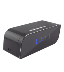 Camera Spy ALG&trade WI-FI IP Ascunsa in Ceas Desteptator Dispozitiv de Spionaj cu Mini-Camera si Microfon Infrarosu 1080P Activare 