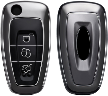 Husa Cheie Auto pentru Ford - 3 Butoane Silicon Negru 48039.95 