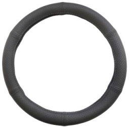 Husa Volan Din Piele Naturala Perforata Negru 35-37 cm 