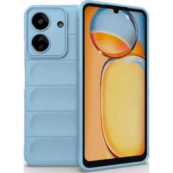Husa wave compatibila cu xiaomi redmi 13c Grip Anti-Soc Tpu Blue
