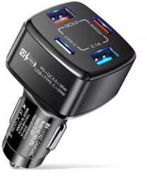 Incarcator auto 12-24V Fast Charge cu port PD 20W si QC3.0 18W - BK365-BLACK 