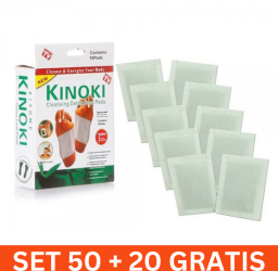 Set 50 + 20 gratis x Plasturi Kinoki pentru eliminarea toxinelor
