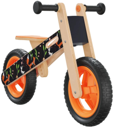 vidaXL Bicicleta de echilibru pentru copii imprimeu si portocaliu 