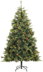 vidaXL Brad de Craciun artificial cu conuri si balamale 180 cm 