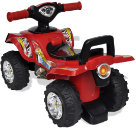 ATV ride-on rosu pentru copii cu sunet si lumina 