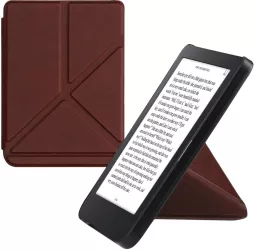Husa Kwmobile pentru Kobo Clara 2E Visiniu Piele ecologica KWM000017NQ010C 