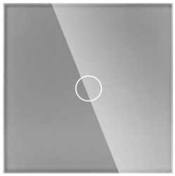 Intrerupator inteligent Gri cu touch Wi-Fi fara nul 1 canal RF sticla securizata Tuya Life Smart compatibil Amazon Alexa 