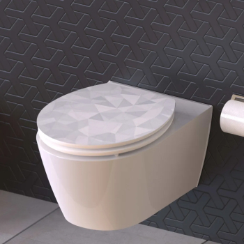 SCHUTTE Scaun toaleta DIAMOND cu inchidere silentioasa extralucios MDF 