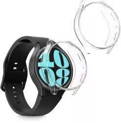 Set 2 Huse Kwmobile pentru Samsung Galaxy Watch 6 Transparent Silicon KWM000024TH001C 