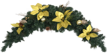 vidaXL Arcada de Craciun cu lumini LED verde 90 cm PVC 