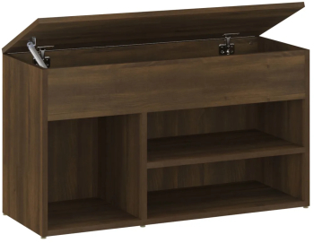 vidaXL Banca pentru pantofi stejar maro 80x30x45 cm lemn prelucrat 