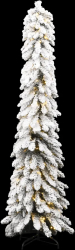 vidaXL Brad de Craciun artificial cu 130 LED-uri/zapada pufoasa 210 cm