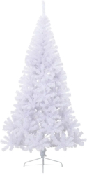 vidaXL Brad de Craciun artificial cu suport alb 180 cm PVC 