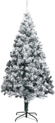 vidaXL Brad de Craciun artificial cu zapada verde 300 cm PVC 