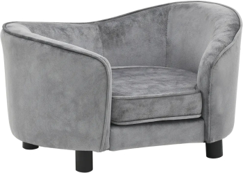 vidaXL Canapea pentru caini gri 69 x 49 x 40 cm plus 