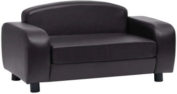 vidaXL Canapea pentru caini negru 80 x 50 x 40 cm piele ecologica 