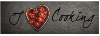 vidaXL Covor de bucatarie lavabil text Cooking 60x180 cm catifea 