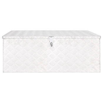 vidaXL Cutie de depozitare argintiu 100x55x37 cm aluminiu 