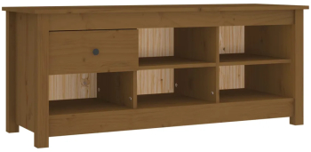 vidaXL Dulap pentru pantofi maro miere 110x38x45 5 cm lemn masiv pin