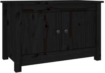 vidaXL Dulap pentru pantofi negru 70x38x45 5 cm lemn masiv pin 
