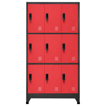 vidaXL Fiset antracit si rosu 90x45x180 cm otel 