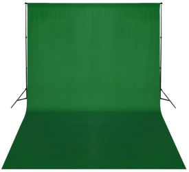 vidaXL Fundal foto bumbac verde 500 x 300 cm Chroma Key 